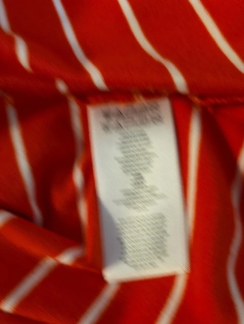 Michael Kors Orange and White Striped Short Sleeve Top w/ Gold Shoulder Accents